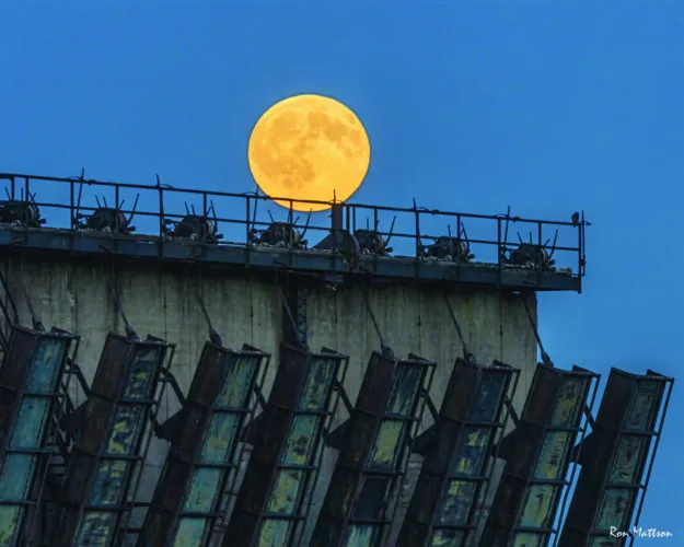 Harvest moon striking